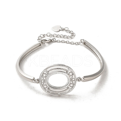 Brass Chain Bangle Making BJEW-B077-01B-1