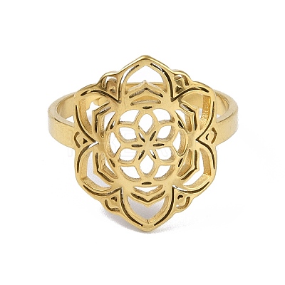 201 Stainless Steel Adjustable Rings RJEW-C074-06G-1