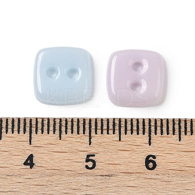 2-Hole Glass Buttons PORC-R010-10-1