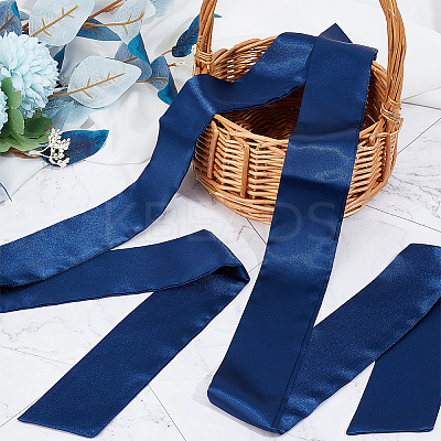 Satin Cloth Ribbon Wrap Around Chain Belt AJEW-WH0314-198A-1