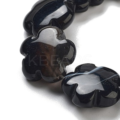 Dyed & Heated Natural Black Agate Beads Strands G-F769-A01-01-1