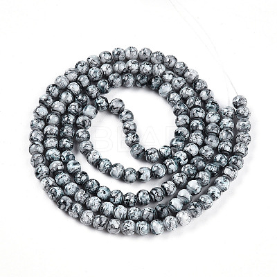 Baking Paint Glass Beads Strands DGLA-N003-6mm-A06-1