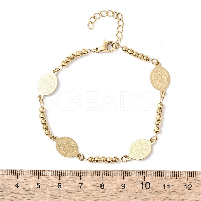 Religion 304 Stainless Steel Link Bracelets LS-BJEW-F524-04A-G-1