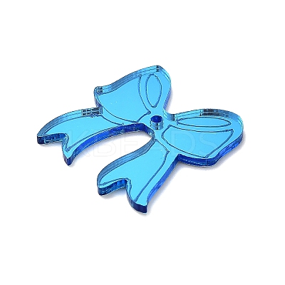 Laser Mirror Face Acrylic Pendants OACR-G046-02B-1