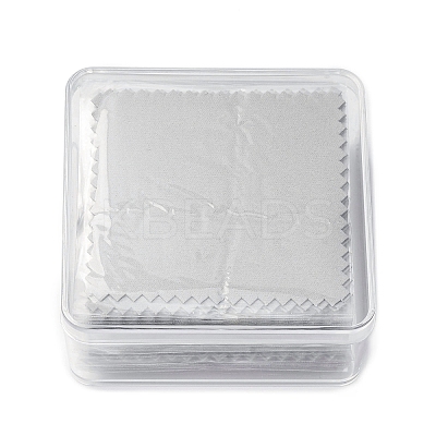 50Pcs Silver Polishing Cloth AJEW-A068-01B-1