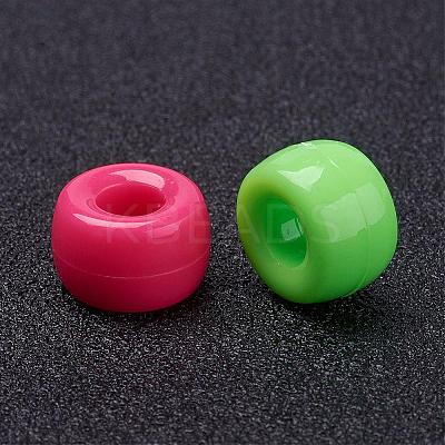 Opaque Acrylic European Large Hole Beads PL338-1