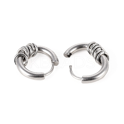 Tarnish Resistant 304 Stainless Steel Huggie Hoop Earrings EJEW-JE04192-02-1
