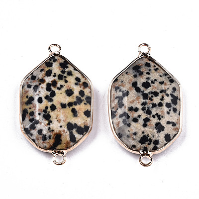Natural Dalmatian Jasper Links Connectors G-T131-48G-04-1