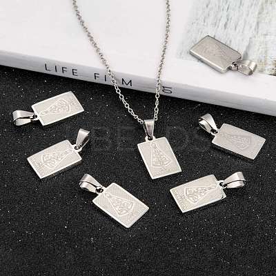Non-Tarnish 304 Stainless Steel Pendants STAS-M245-22P-1