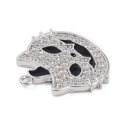 Rack Plating Brass Cubic Zirconia Pendants KK-D031-08-1