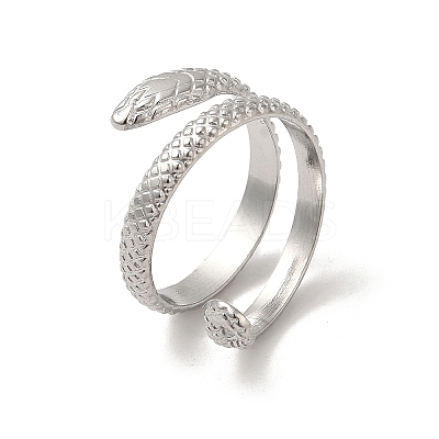 Non-Tarnish 304 Stainless Steel Cuff Rings for Women RJEW-G291-02P-1