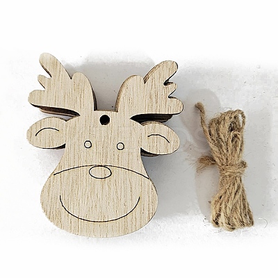 Unfinished Wood Pendant Decorations LS-XMAS-PW0001-170-05-1