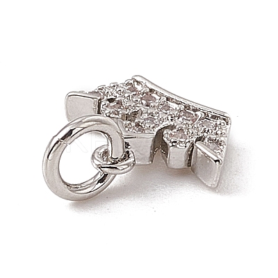 Brass Micro Pave Cubic Zirconia Charms ZIRC-F132-96P-1