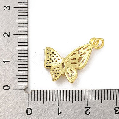 Rack Plating Brass Pave Cubic Zirconia Pendants KK-G513-14G-1