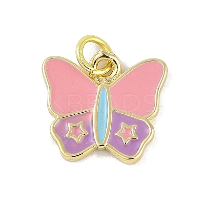 Brass Enamel Pendants KK-B114-13G-1