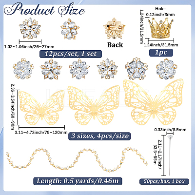 DIY Flower Bouquet Decoration Kits DIY-SP0006-58G-1