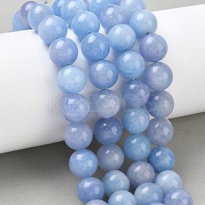 Dyed Natural Malaysia Jade Beads Strands G-G021-01D-07-1