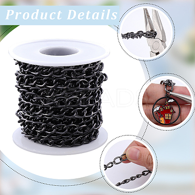 5M Aluminium Twisted Curb Chains CHA-BM0001-01B-1