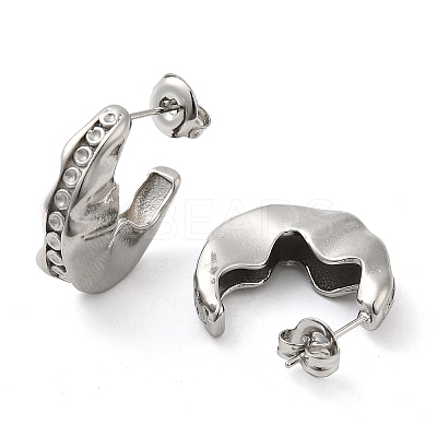 Non-Tarnish 304 Stainless Steel Stud Earrings Findings LS-STAS-G317-06P-1