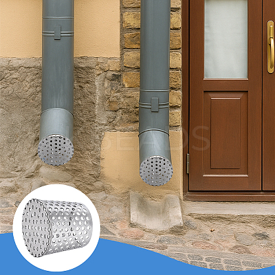 304 Stainless Steel Anti Rats Drain Outlet Filter LS-STAS-WH0051-025B-P-1