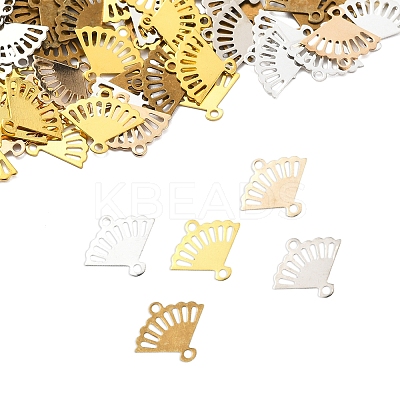 200Pcs 5 Colors Brass Laser Cut Hollow Connector Charms KK-FS0001-71-1