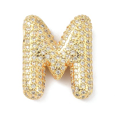 Rack Plating Brass Micro Pave Cubic Zirconia Pendants KK-Q790-01M-G-1
