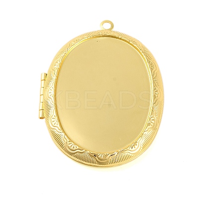 Rack Plating Brass Locket Pendants KK-K277-09G-1