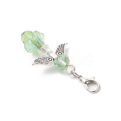 Glass Pendant Decorations HJEW-JM03700-1