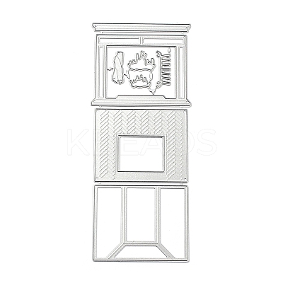 Christmas Fireplace Carbon Steel Cutting Dies Stencils DIY-P076-05-1