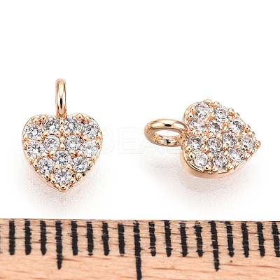 Brass Micro Pave Cubic Zirconia Charms KK-P157-14G-01-NF-1