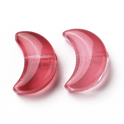 Transparent Spray Painted Glass Beads X-GLAA-I050-04-1