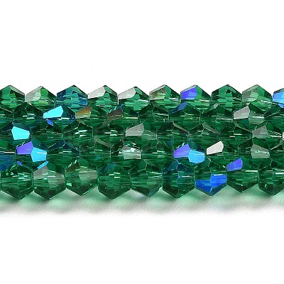 Transparent Electroplate Glass Beads Strands GLAA-F029-2mm-D10-1