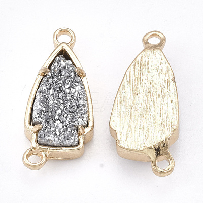 Natural Druzy Agate Links connectors G-S344-04B-1