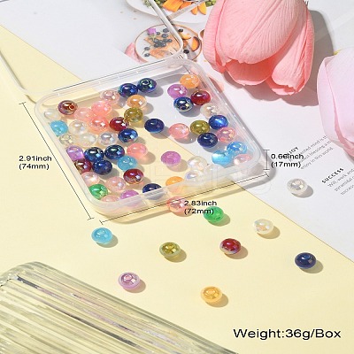 UV Plating Iridescent Acrylic Beads MACR-CJ0001-75-1