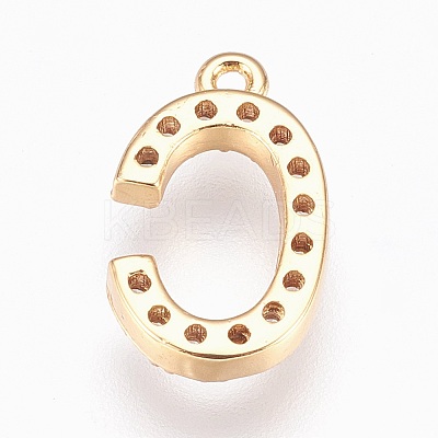 Brass Letter Pendants X-KK-P150-03G-C-1