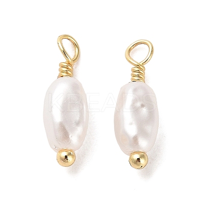 ABS Plastic Imitation Pearl Pendants KK-M266-33G-1