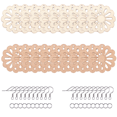 DIY Wooden Dangle Earring Making Kits DIY-FH0002-81-1