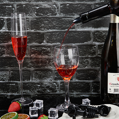 Plastic 32Pcs 2 Style Plastic Wine Pourers & Bottle Cap FIND-CP0002-04-1