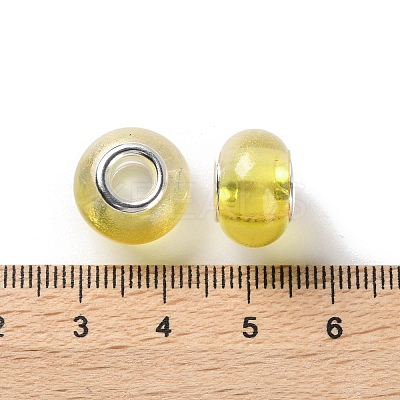 Two Tone Resin European Beads RESI-M001-02F-1