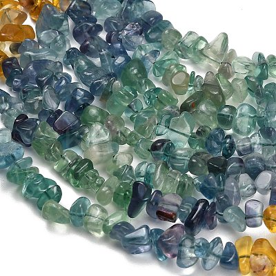 Natural Multicolor Fluorite Beads Strands G-D109-B02-1