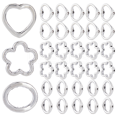 120Pcs 3 Styles Tibetan Style Alloy Bead Frames TIBE-SP0001-13-1