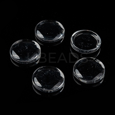 18MM Double-side Flat Round Transparent Glass Cabochons for Photo Craft Jewelry Making X-GGLA-S601-1-1