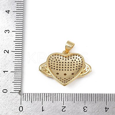 Brass Micro Pave Cubic Zirconia Pendants KK-S528-14G-1