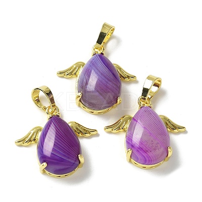 Natural & Synthetic Mixed Gemstone Pendants KK-F888-01G-1