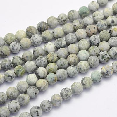 Natural Crazy Agate Beads Strands G-G707-8mm-B12-1