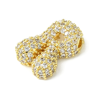 Rack Plating Brass Clear Cubic Zirconia Pendants KK-S378-01G-R-1