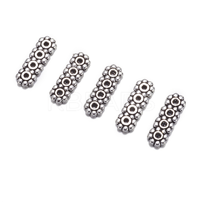 4-Hole Tibetan Style Alloy Spacer Bars A1110Y-NF-1