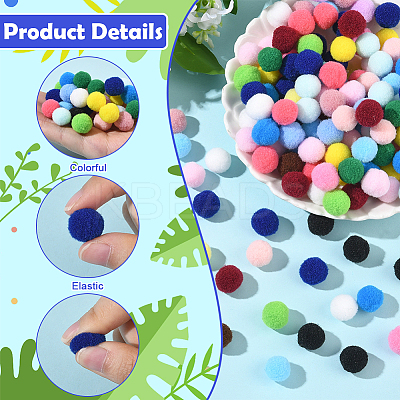 380Pcs 19 Colors Polyester Pom Pom Ball DIY-SC0031-34-1