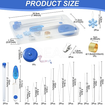 High Carbon Steel Big Eye Beading Needle TOOL-YW0001-32-1