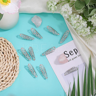 10Pcs Hollow Out Iron Fingers Nail Covers MRMJ-GL0001-20P-1
